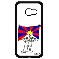 Чехол на смартфон Samsung Galaxy A3 2017, "Флаг Тибета с руками" Путешествие Туризм Utaupia