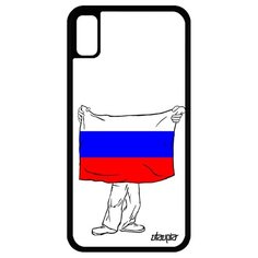 Чехол на смартфон iPhone XR, "Флаг России с руками" Страна Туризм Utaupia