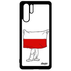 Чехол на смартфон Huawei P30 Pro, "Флаг Польши с руками" Путешествие Туризм Utaupia