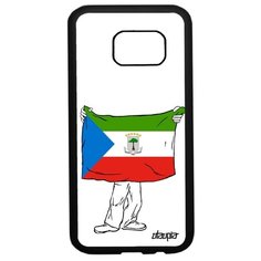 Чехол на смартфон Samsung Galaxy S7, "Флаг Гвинеи Экваториальной с руками" Патриот Страна Utaupia