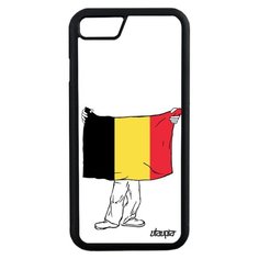 Чехол на смартфон iPhone 7, "Флаг Бельгии с руками" Государственный Путешествие Utaupia