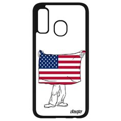 Чехол на смартфон Samsung Galaxy A40, "Флаг Соединенных Штатов с руками" Туризм Страна Utaupia