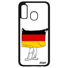 Чехол на смартфон Galaxy A40, "Флаг Германии с руками" Туризм Государственный Utaupia
