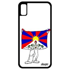 Чехол на смартфон Apple iPhone XR, "Флаг Тибета с руками" Страна Патриот Utaupia