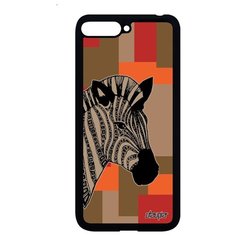 Чехол на смартфон Huawei Y6 2018, "Зебра" Zebra Саванна Utaupia