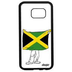 Чехол на смартфон Samsung Galaxy S7, "Флаг Ямайки с руками" Страна Путешествие Utaupia