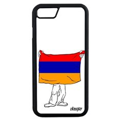 Чехол на смартфон iPhone 8, "Флаг Армении с руками" Государственный Страна Utaupia