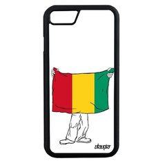 Чехол на смартфон iPhone 8, "Флаг Гвинеи с руками" Государственный Патриот Utaupia