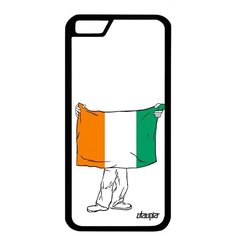 Чехол на смартфон Apple iPhone 6 6S, "Флаг Кот-дИвуар с руками" Государственный Туризм Utaupia