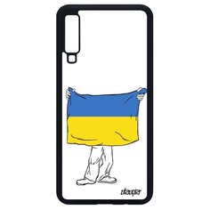 Чехол на смартфон Samsung Galaxy A7 2018, "Флаг Украины с руками" Страна Государственный Utaupia