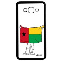 Чехол на смартфон Samsung Galaxy Grand Prime, "Флаг Гвинеи Бисау с руками" Туризм Патриот Utaupia