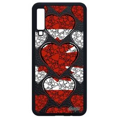 Чехол на смартфон Samsung Galaxy A7 2018, "Флаг Канады с сердцем" Страна Патриот Utaupia