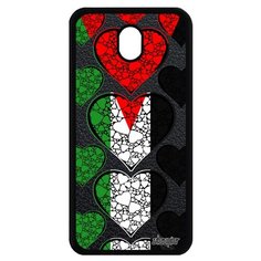 Чехол на смартфон Samsung Galaxy J7 2017, "Флаг Палестины с сердцем" Страна Государственный Utaupia