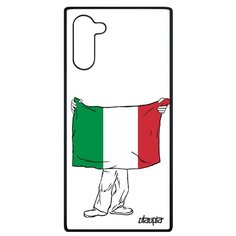 Чехол на смартфон Galaxy Note 10, "Флаг Италии с руками" Туризм Государственный Utaupia