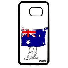 Чехол на смартфон Galaxy S7 Edge, "Флаг Австралии с руками" Государственный Путешествие Utaupia
