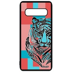 Чехол на смартфон Samsung Galaxy S10, "Тигр" Джунгли Tiger Utaupia