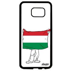 Чехол на смартфон Galaxy S7 Edge, "Флаг Венгрии с руками" Страна Туризм Utaupia