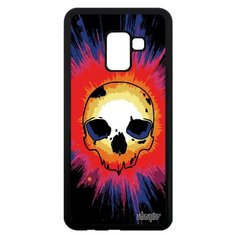 Чехол на смартфон Самсунг Галакси A8 2018 оригинальный дизайн Череп Готичный Пират Utaupia