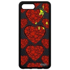 Чехол на смартфон Honor 10, "Флаг Китая с сердцем" Туризм Страна Utaupia