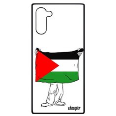 Чехол на смартфон Samsung Galaxy Note 10, "Флаг Палестины с руками" Государственный Патриот Utaupia