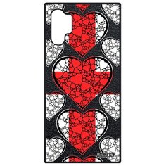 Чехол на смартфон Galaxy Note 10 Plus, "Флаг Англии с сердцем" Туризм Патриот Utaupia