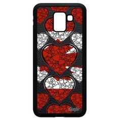 Чехол на смартфон Samsung Galaxy J6 2018, "Флаг Канады с сердцем" Любовь Государственный Utaupia
