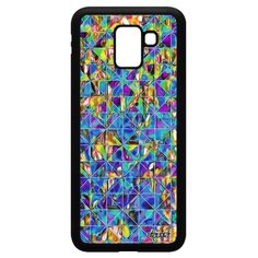 Чехол на смартфон Galaxy J6 2018, "Плиточный мотив" Геометрический Квадрат Utaupia