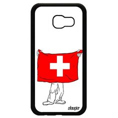 Чехол на смартфон Samsung Galaxy A5 2017, "Флаг Швейцарии с руками" Путешествие Патриот Utaupia