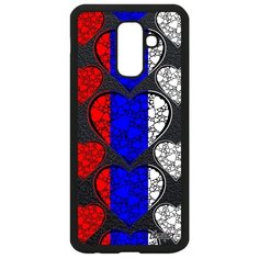 Чехол на смартфон Samsung Galaxy A6 Plus 2018, "Флаг России с сердцем" Патриот Любовь Utaupia