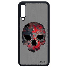 Чехол на смартфон Самсунг Галакси A7 2018 оригинальный дизайн Череп Готичный Хэллоуин Utaupia