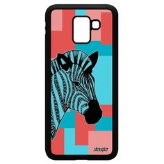 Чехол на смартфон Samsung Galaxy J6 2018, "Зебра" Лошадь Саванна Utaupia