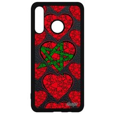 Чехол на смартфон P30 Lite, "Флаг Марокко с сердцем" Туризм Любовь Utaupia