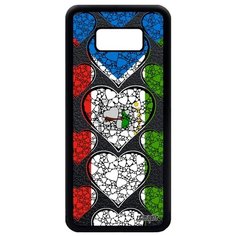 Чехол на смартфон Samsung Galaxy S8 Plus, "Флаг Гвинеи Экваториальной с сердцем" Путешествие Utaupia