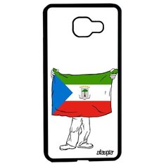 Чехол на смартфон Samsung Galaxy A5 2016, "Флаг Гвинеи Экваториальной с руками" Utaupia