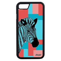Чехол на смартфон iPhone 8, "Зебра" Полосатая Саванна Utaupia