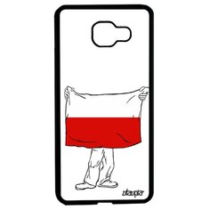 Чехол на смартфон Galaxy A5 2016, "Флаг Польши с руками" Патриот Путешествие Utaupia