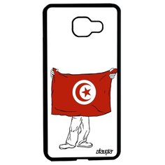 Чехол на смартфон Samsung Galaxy A5 2016, "Флаг Туниса с руками" Страна Государственный Utaupia