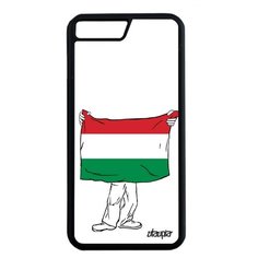 Чехол на смартфон iPhone 7 Plus, "Флаг Венгрии с руками" Государственный Патриот Utaupia