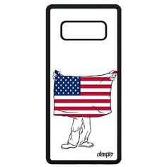 Чехол на смартфон Galaxy Note 8, "Флаг Соединенных Штатов с руками" Туризм Государственный Utaupia
