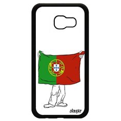 Чехол на смартфон Samsung Galaxy A5 2017, "Флаг Португалии с руками" Туризм Государственный Utaupia