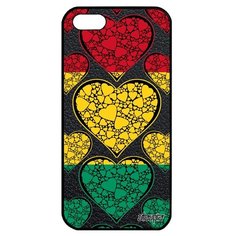 Чехол на смартфон iPhone 5 5S SE, "Флаг Гвинеи с сердцем" Путешествие Патриот Utaupia