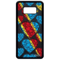 Чехол на смартфон Galaxy S8, "Флаг Конго Киншаса с сердцем" Путешествие Патриот Utaupia