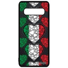 Чехол на смартфон Galaxy S10, "Флаг Венгрии с сердцем" Государственный Путешествие Utaupia