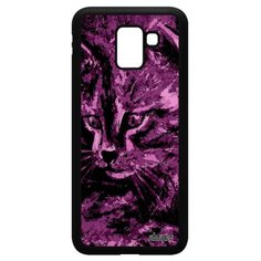 Чехол на смартфон Самсунг Галакси J6 2018 французский дизайн Котенок Тигристый Кот Utaupia