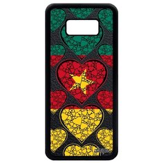 Чехол на смартфон Samsung Galaxy S8 Plus, "Флаг Камеруна с сердцем" Страна Государственный Utaupia