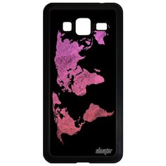 Чехол на смартфон Самсунг Галакси J3 2016 оригинальный дизайн Карта мира Страна Планета Utaupia