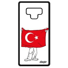 Чехол на смартфон Galaxy Note 9, "Флаг Турции с руками" Туризм Путешествие Utaupia