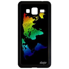Чехол на смартфон Samsung Galaxy J3 2016 оригинальный дизайн Карта мира Атлас Планета Utaupia