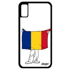Чехол на смартфон Apple iPhone XS, "Флаг Румынии с руками" Страна Туризм Utaupia