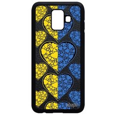 Чехол на смартфон Galaxy A6 2018, "Флаг Украины с сердцем" Патриот Государственный Utaupia